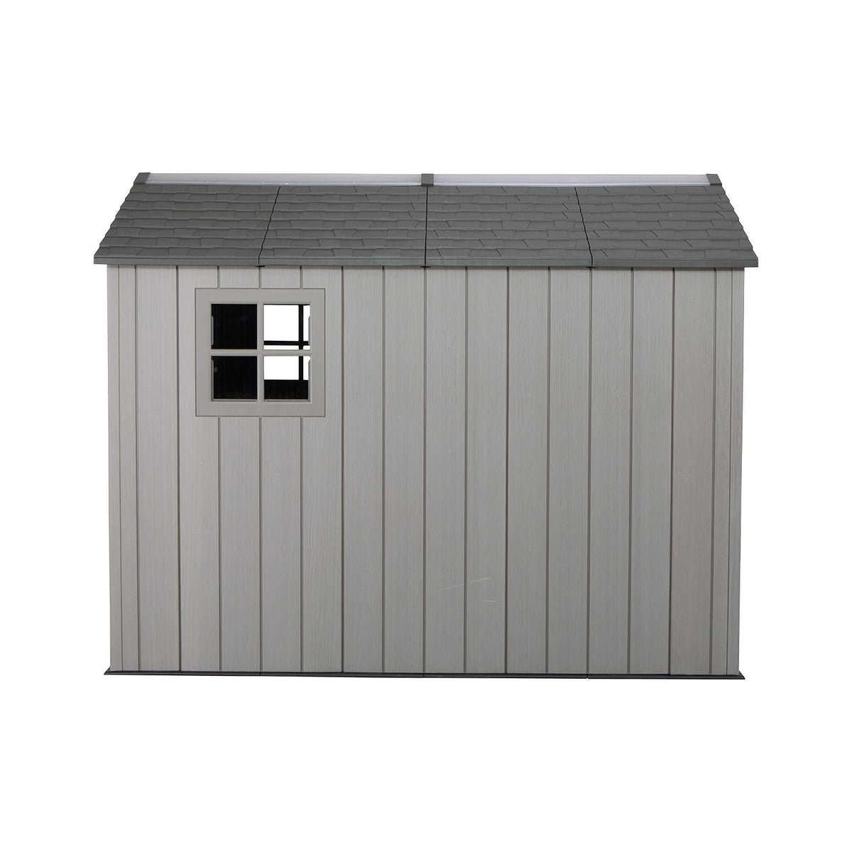 Garden Storage Shed 7 X 9.5 Ft Light Grey HDPE Steel Reinforced