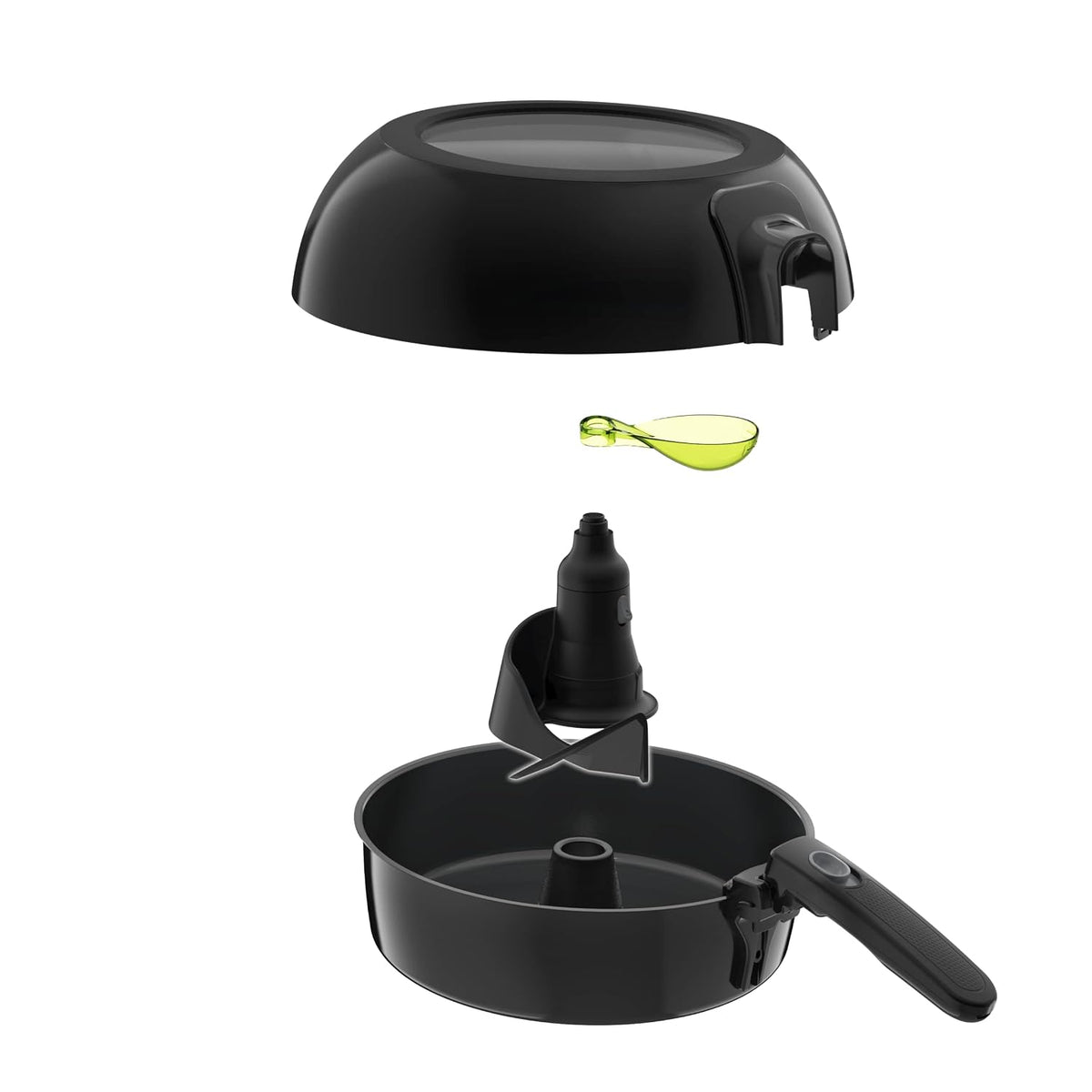 Air Fryer 1.2kg Capacity 1550W 6 People Low Oil Automatic Scoop Black