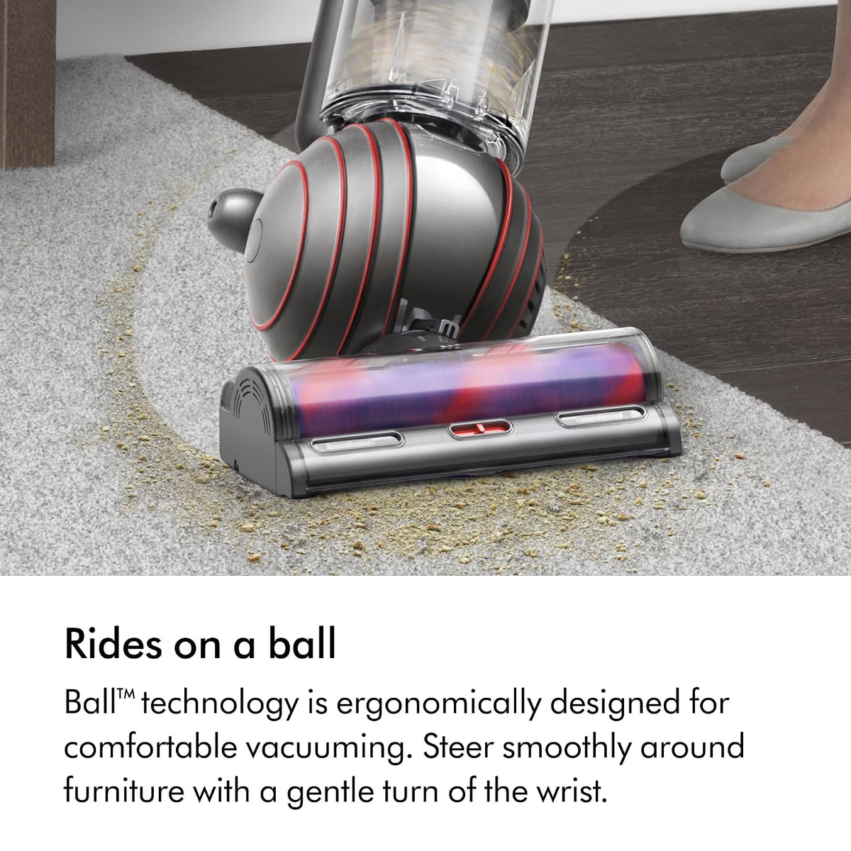 Upright Bagless Vacuum Cleaner 700W Self-Detangling Pet Hair Nickel/Silver