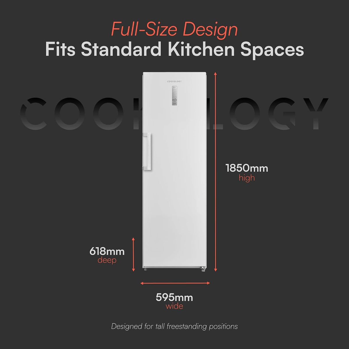 Freestanding Larder Fridge 362L Frost Free White