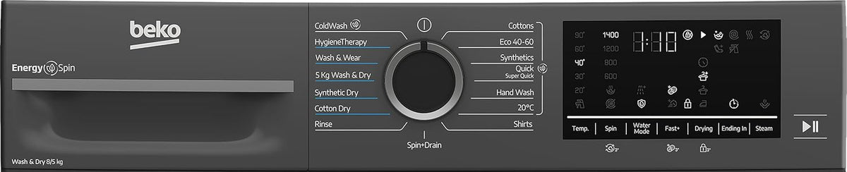 Freestanding Washer Dryer 8Kg 5Kg 1400Rpm Anthracite