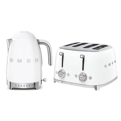 Kettle 1.7L 3kW Acoustic Alarm Pastel Green & Toaster 4 Slice 2kW Pastel Green