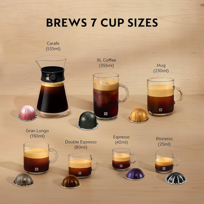 Capsule Coffee Machine 5 Cup Sizes Centrifusion Technology Matte Black
