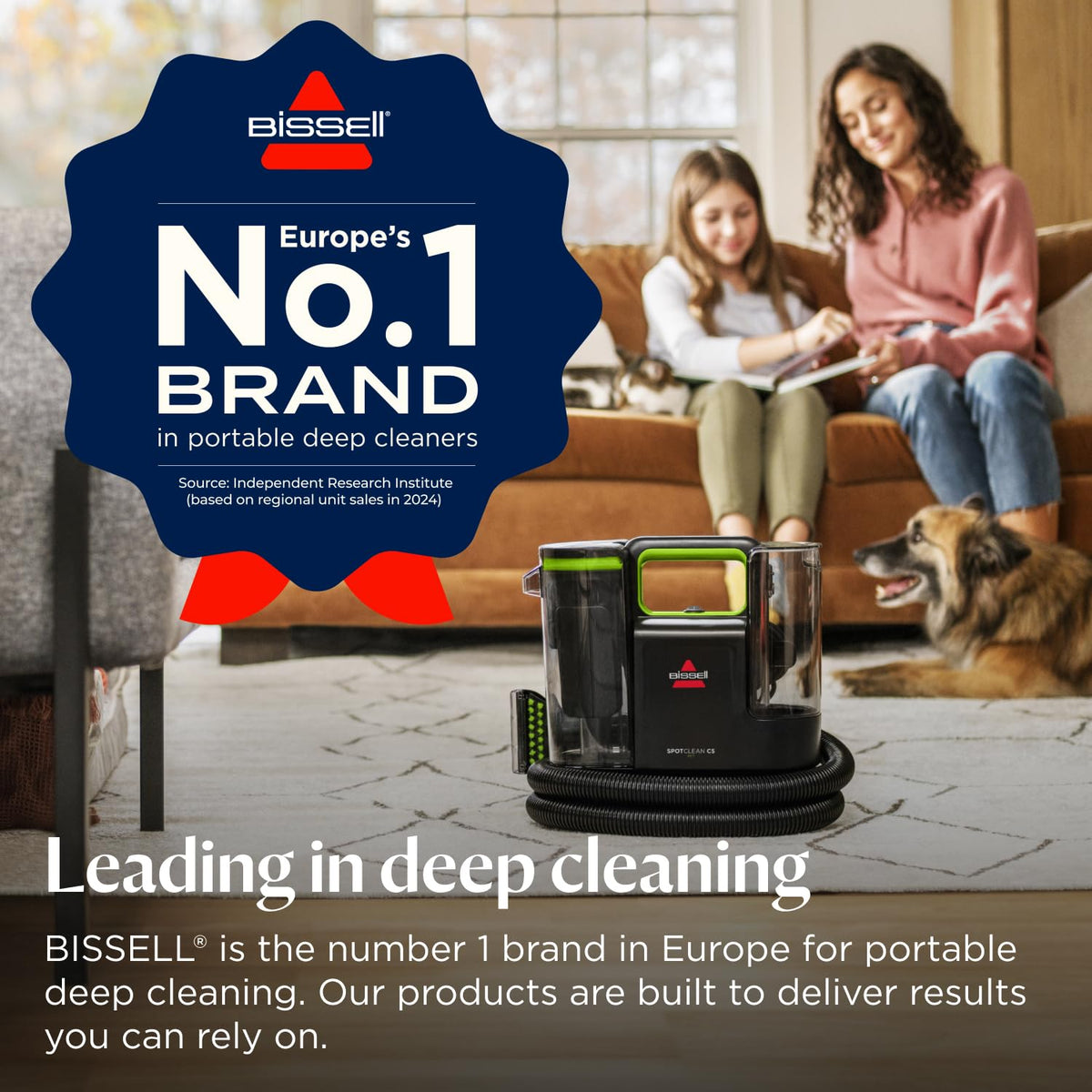 Portable Carpet Cleaner SpotClean C5 Pet 16,400Pa Suction Corded Black