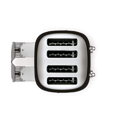 4 Slice Toaster 2000W Extra Wide Slots 6 Browning Levels Black