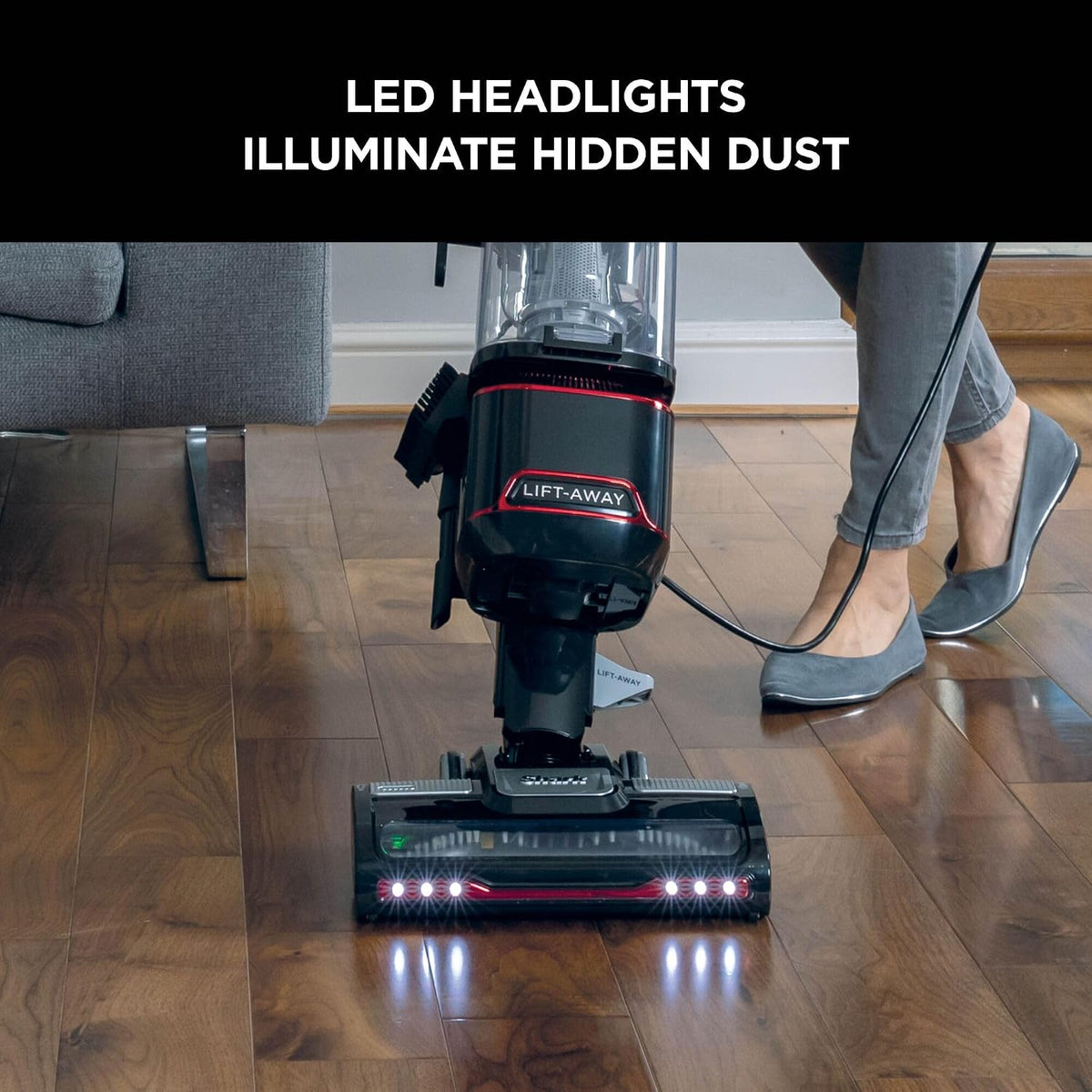 Corded Upright Vacuum Cleaner 1.1L Lift-Away Technology Red/Black
